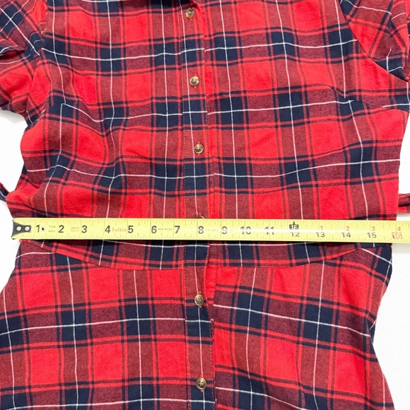 Kiel James Patrick Cozy Cabin Apple Pie Skillet Flannel Dress Red Size Medium - Picture 6 of 10